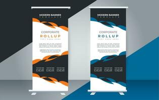 business roll up banner design display standee for presentation purpose vector