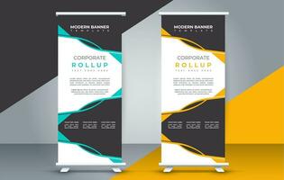 business roll up banner design display standee for presentation purpose vector