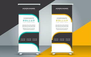 business roll up banner design display standee for presentation purpose vector