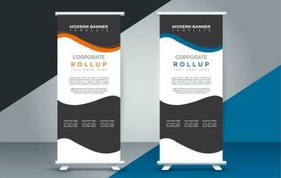 business roll up banner design display standee for presentation purpose vector