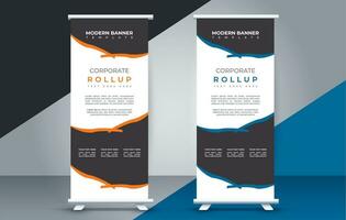 business roll up banner design display standee for presentation purpose vector