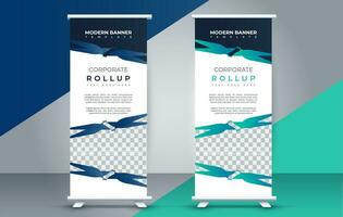 business roll up banner design display standee for presentation purpose vector