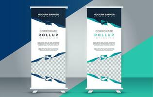 business roll up banner design display standee for presentation purpose vector