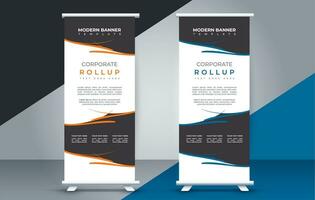 business roll up banner design display standee for presentation purpose vector