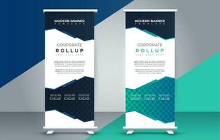 business roll up banner design display standee for presentation purpose vector