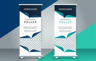 business roll up banner design display standee for presentation purpose vector