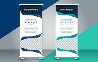 business roll up banner design display standee for presentation purpose vector