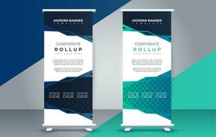 business roll up banner design display standee for presentation purpose vector