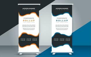 business roll up banner design display standee for presentation purpose vector