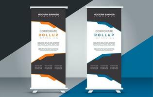 business roll up banner design display standee for presentation purpose vector