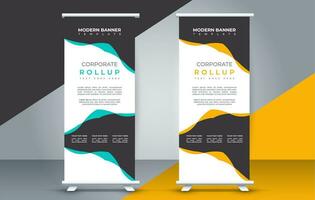 business roll up banner design display standee for presentation purpose vector