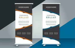 business roll up banner design display standee for presentation purpose vector