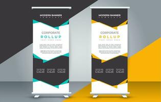 business roll up banner design display standee for presentation purpose vector