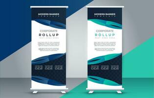 business roll up banner design display standee for presentation purpose vector