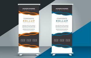 business roll up banner design display standee for presentation purpose vector