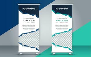 business roll up banner design display standee for presentation purpose vector