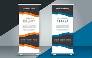 business roll up banner design display standee for presentation purpose vector