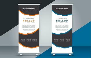 business roll up banner design display standee for presentation purpose vector