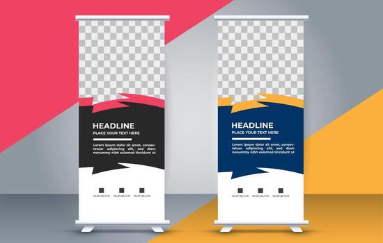 profesional negocio rodar arriba monitor espectador de pie modelo diseño vector