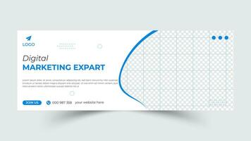 Modern corporate professional timeline cover design and web banner design template vector