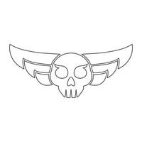 Wings icon in simple style outline vector