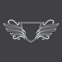 Wings icon in simple style outline vector
