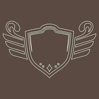 Wings icon in simple style outline vector