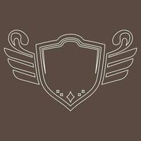 Wings icon in simple style outline vector