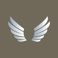 Winged frames. Flying bird shield emblem, eagle wings badge frame and retro aviation fast wing symbol vector