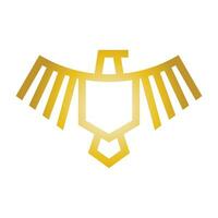 Winged frames. Flying bird shield emblem, eagle wings badge frame and retro aviation fast wing symbol vector