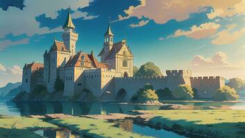 Magnificent Castle Graphic Novel Anime Manga Wallpaper photo