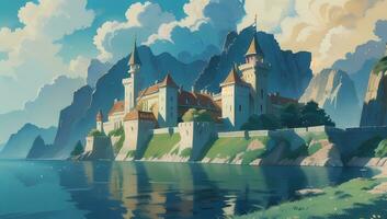 Magnificent Castle Graphic Novel Anime Manga Wallpaper photo