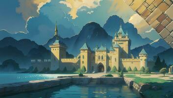 Magnificent Castle Graphic Novel Anime Manga Wallpaper photo