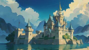 Magnificent Castle Graphic Novel Anime Manga Wallpaper photo