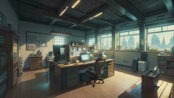 Office Modern Fantasy Graphic Novel Anime Manga Wallpaper photo