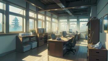 Office Modern Fantasy Graphic Novel Anime Manga Wallpaper photo