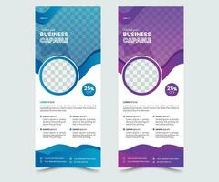 Business Corporate Rollup Banner template design and company standee flyer for presentation purpose vector