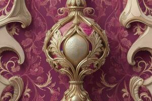 Ornament walpaper pattern texture background. AI Generative Pro Photo