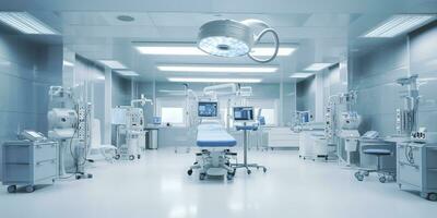 minimalistic design Interior of operating room in modern clinic. AI Generative photo