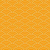 Orange Japanese wave pattern background. Japanese pattern vector. Waves background illustration. for clothing, wrapping paper, backdrop, background, gift card. vector
