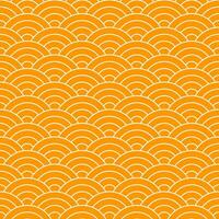 Orange Japanese wave pattern background. Japanese pattern vector. Waves background illustration. for clothing, wrapping paper, backdrop, background, gift card. vector