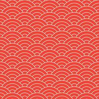 Red Japanese wave pattern background. Japanese pattern vector. Waves background illustration. for clothing, wrapping paper, backdrop, background, gift card. vector