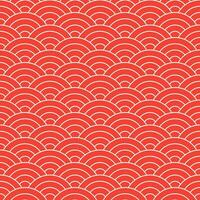 Red Japanese wave pattern background. Japanese pattern vector. Waves background illustration. for clothing, wrapping paper, backdrop, background, gift card. vector