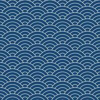 Navy blue Japanese wave pattern background. Japanese pattern vector. Waves background illustration. for clothing, wrapping paper, backdrop, background, gift card. vector