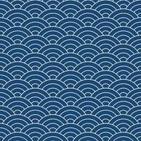 Navy blue Japanese wave pattern background. Japanese pattern vector. Waves background illustration. for clothing, wrapping paper, backdrop, background, gift card. vector