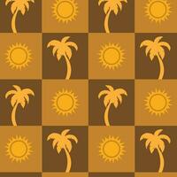 Pinetree with sun geometric pattern vector. Geometric pattern for fabric, tiles, wallpaper, and wrapping paper. vector