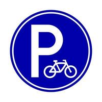 bicicleta estacionamiento signo. vector diseño.