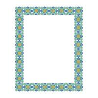 Vector abstract frame with bright color ornament