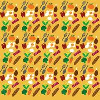 food pattern background vector