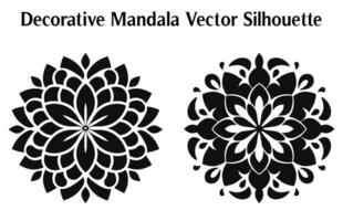 negro y blanco resumen circular modelo mándala, mandala línea dibujo diseño, ornamental mandala con floral patrones, ornamental lujo mandala patrón, conjunto de vector boho mandala ilustración